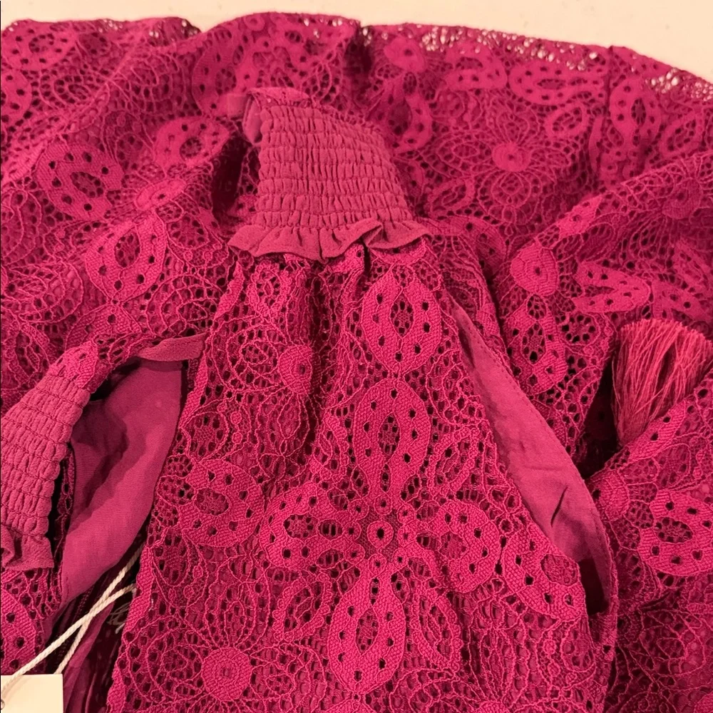Sundance burgundy Lace Maxi Dress size M NWT  maxi - Picture 10 of 14